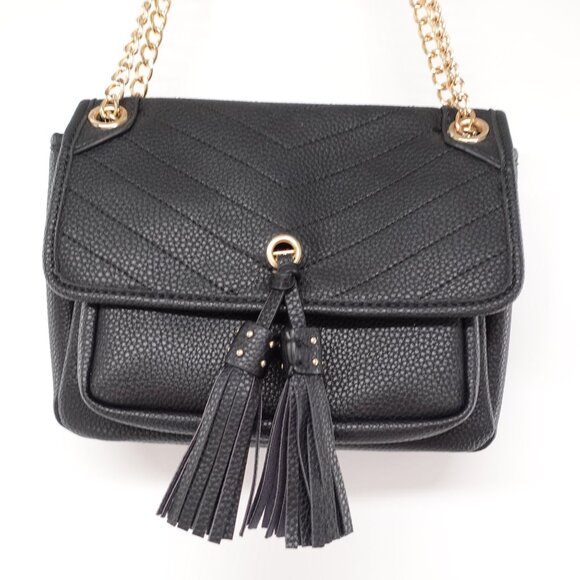 Black Convertible Chain Shoulder Bag Like Dreams - Picture 1 of 8